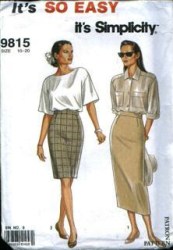 9815 SO EASY SLIM SKIRT 2 LENGTHS PATTERN 10-20